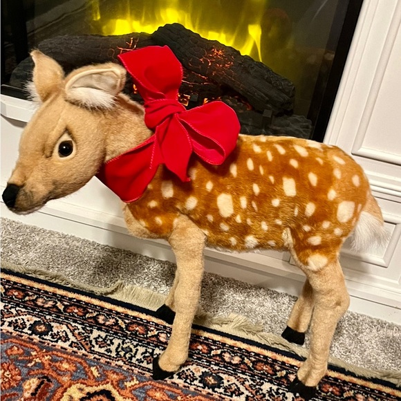 Plush Baby Deer Fawn Stuffed Toy Bambi Kid Standing - Picture 1 of 11